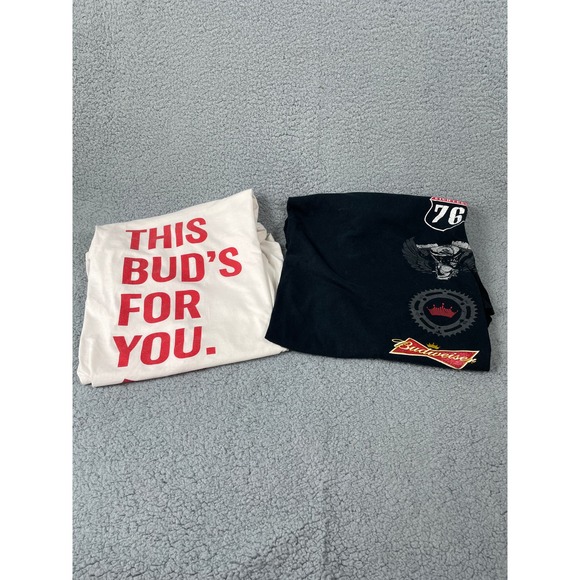 Lot Of 2 Budweiser Men's T-Shirts Size XL This Bud's for You Gildan Hanes - Picture 1 of 13